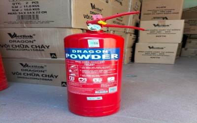 Bình bột 4KG MFZL4 ABC hiệu dragon việt nam CÓ TEM KIỂM ĐỊNH BỘ CÔNG AN