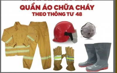 Bộ trang phục phòng cháy chữa cháy theo thông tư 48 Mã sản phẩm:  CÓ TEM KIỂM ĐỊNH VÀ BIÊN BẢN KIỂM ĐỊNH CỦA CỤC CS.PCCC CNCH.  
